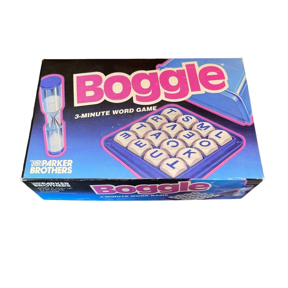 VTG 1992 Boggle Classic Letter Cube Word Game by Parker Brothers Complete EUC